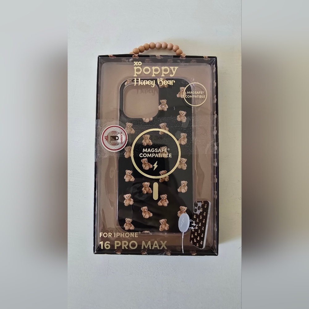 XO Poppy Honey Bear iPhone 16 Pro Max MagSafe Compatible Case